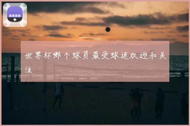 世界杯哪个球员最受球迷欢迎和关注
